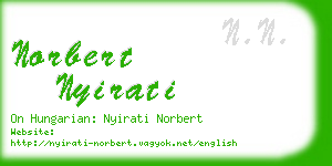 norbert nyirati business card